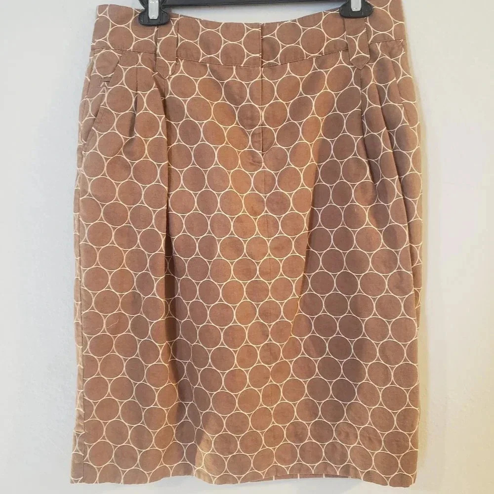 Apostrophe Circle Print Skirt